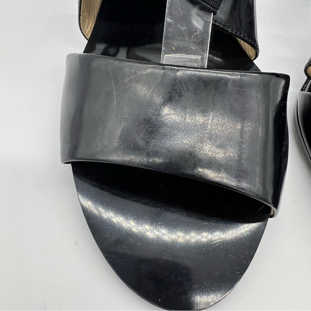 Michael Kors Odette Black Strappy Open Toe Sandals Elastic Cone Heel Size 9 US - Picture 13 of 13